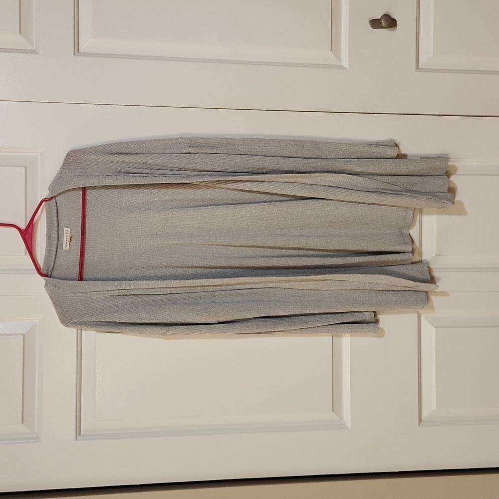 🌺 Aeropostale Light Gray Rib Knit Duster